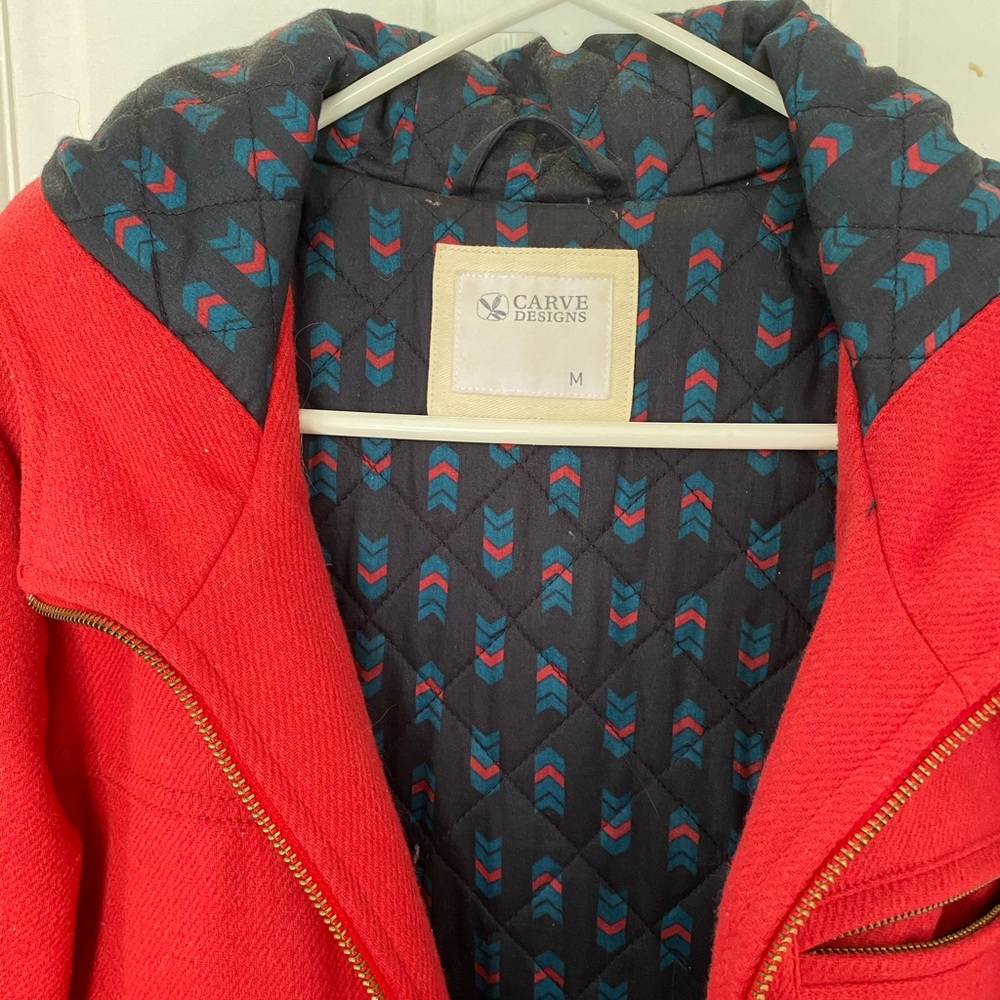 Red Wool Coat - Picture 2 of 5